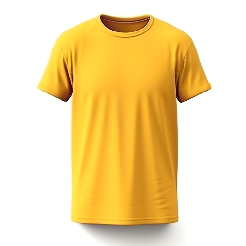 Upload Yellow Round Neck T shirt